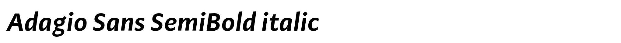 Adagio Sans SemiBold italic image